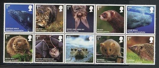 Engeland- 2010- serie = motief Dieren o.a. Walvissen-Katten, Ophalen of Verzenden, Postfris