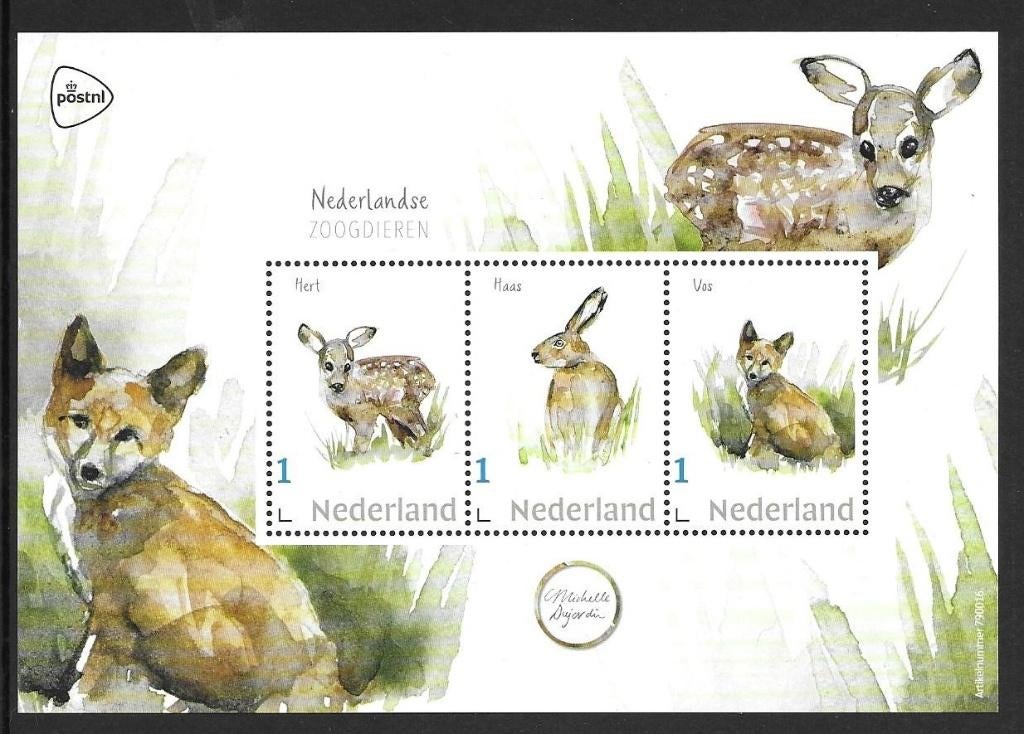 Velletje persoonlijke zegels Ned Zoogdieren, postfris, Postzegels en Munten, Postzegels | Nederland, Ophalen of Verzenden, Postfris