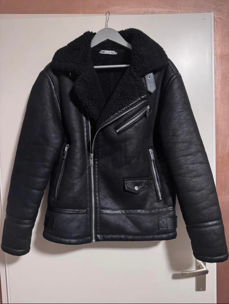 Jas meg teddy voering, Ophalen of Verzenden, Zo goed als nieuw, Maat 52/54 (L), Zwart