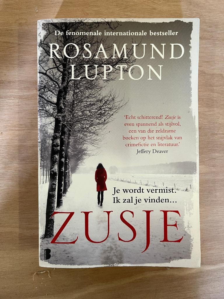 boek: Zusje, je wordt vermist, Rosamund Lupton, Ophalen of Verzenden, Zo goed als nieuw, Rosamund Lupton, Scandinavië
