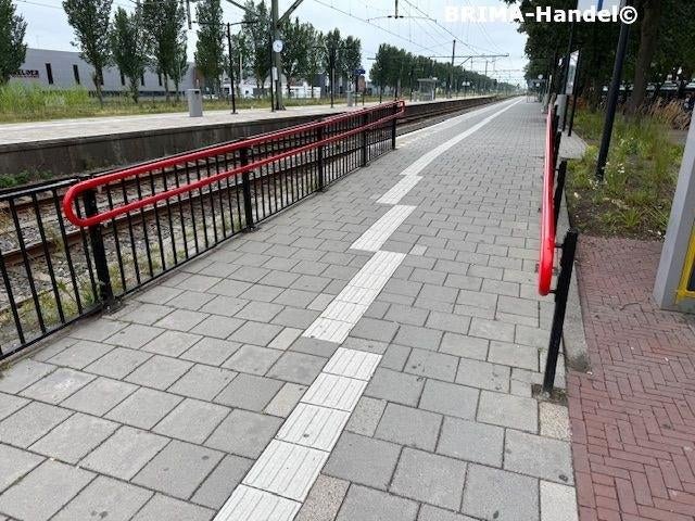 Metalen trapleuning dubbele buis trapleuning, Ophalen of Verzenden, Gebruikt, Ladder, 4 meter of meer