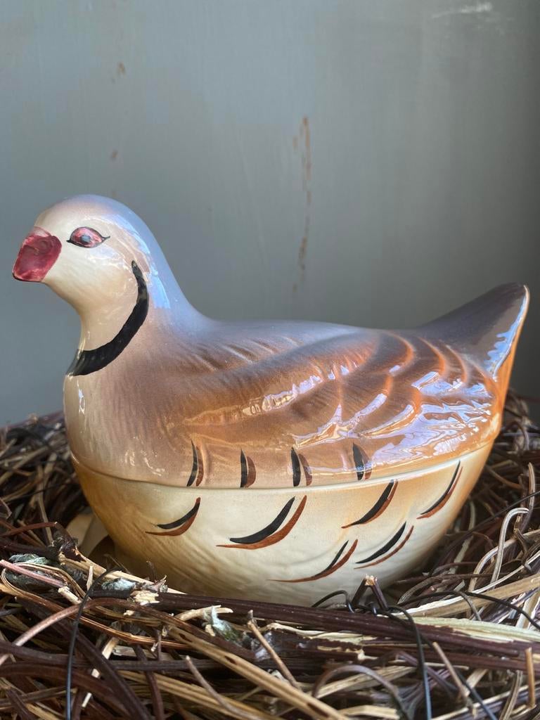 Michel Caugant - Terrine Patrijs - Gesigneerd!, Antiek en Kunst, Ophalen of Verzenden