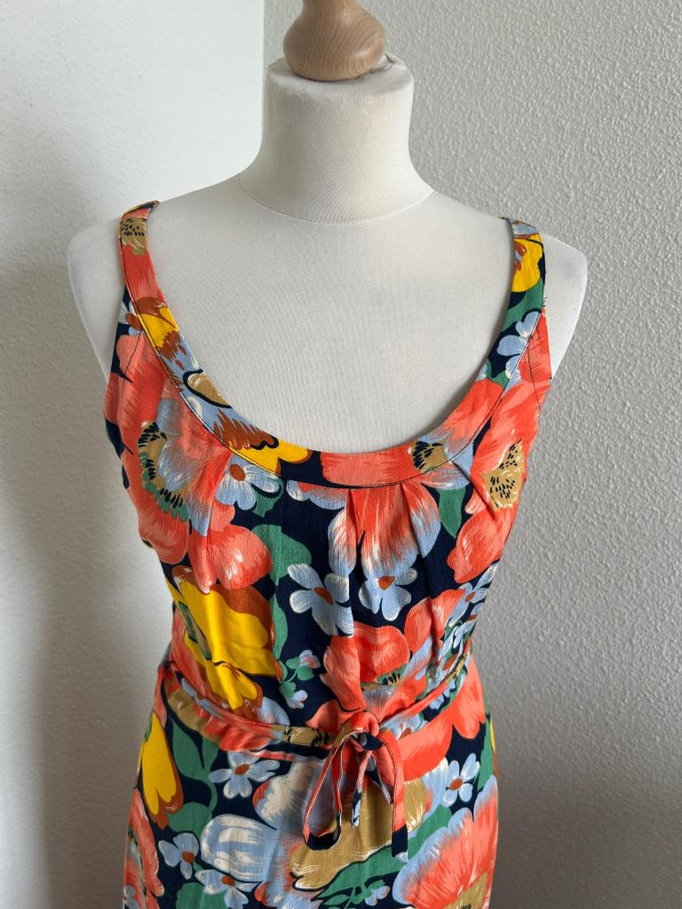 King Louie maat 40 oranje maxi jurk 1910, Maat 38/40 (M), Oranje, Ophalen of Verzenden, Zo goed als nieuw