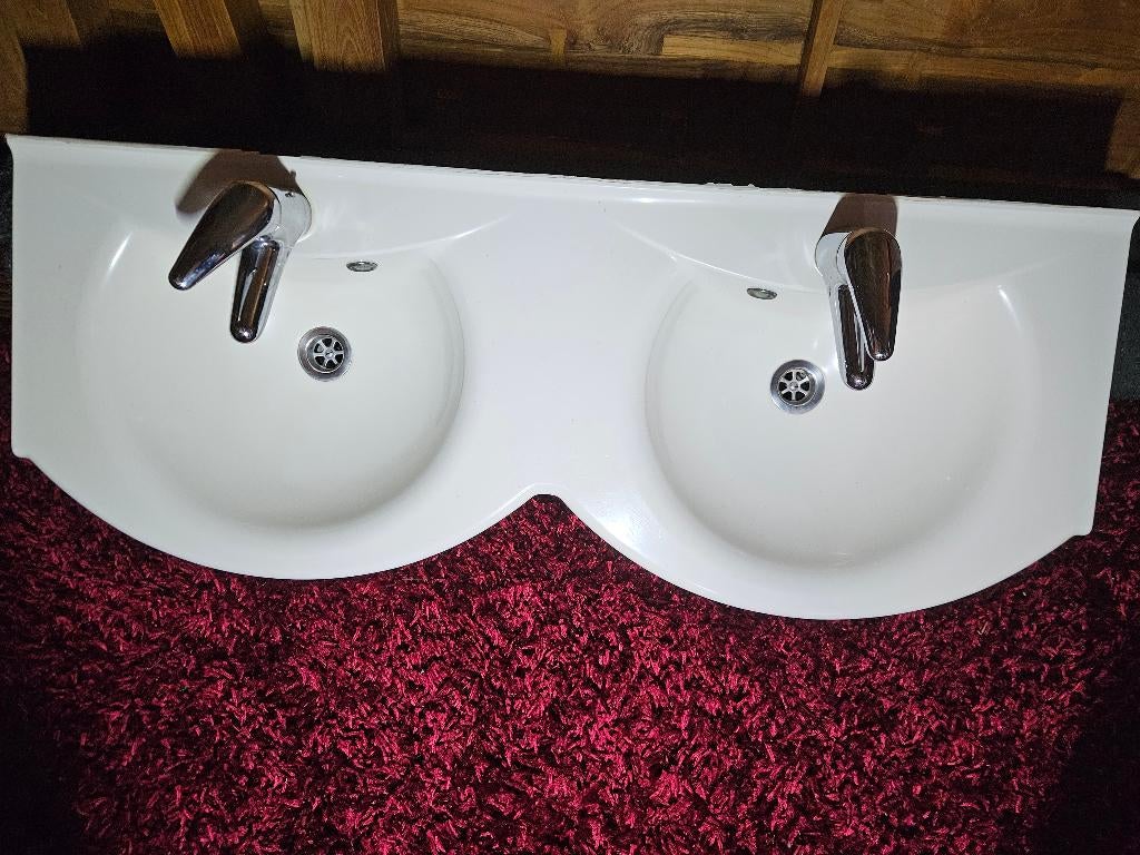 dubbele wasbak, Ophalen, Gebruikt, Chroom, Wastafel