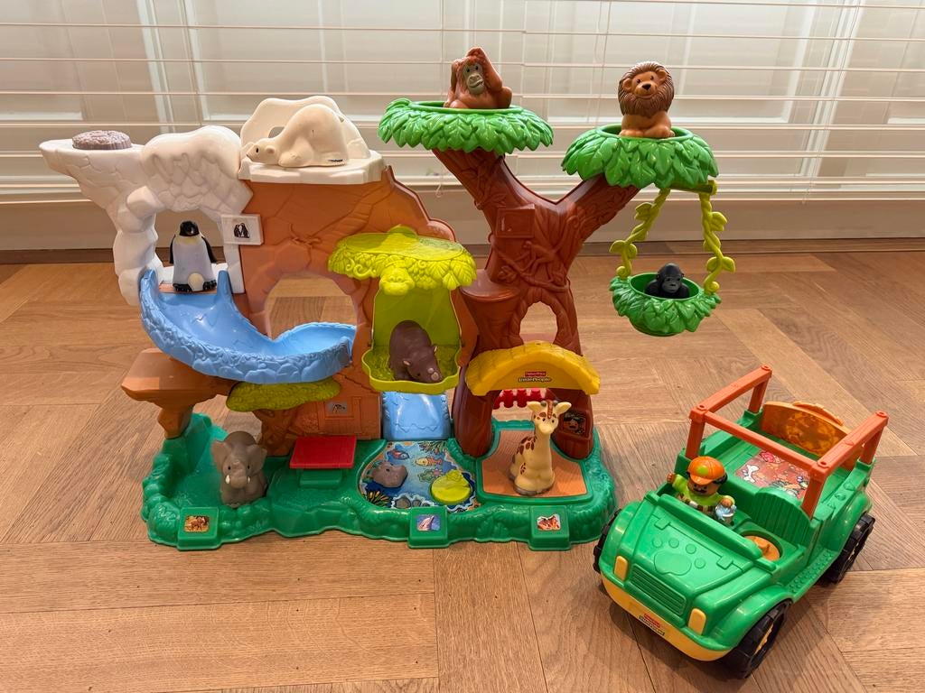 Fisher-Price Little People Jungle met Auto, Ophalen of Verzenden, Gebruikt, Speelset