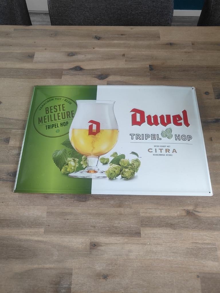 Duvel Tripel Hop Citra reclamebord 40x60 cm, Verzamelen, Ophalen of Verzenden