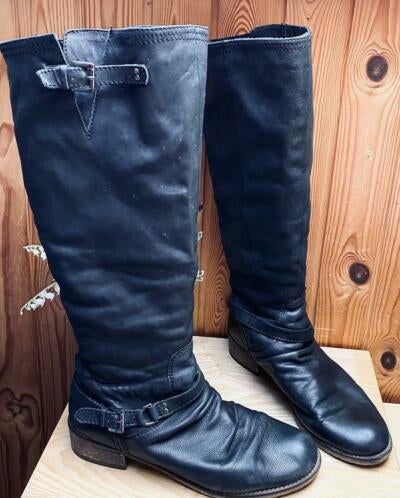 SPM leren laarzen maat 40, Kleding | Dames, Schoenen, Hoge laarzen, Zwart, Ophalen of Verzenden, Zo goed als nieuw