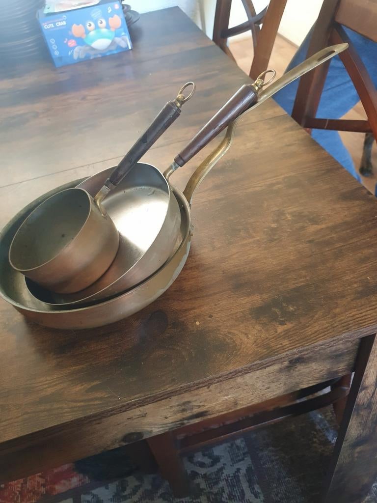 Koperen pannen, Ophalen, Gebruikt, Overige materialen, Pannenset