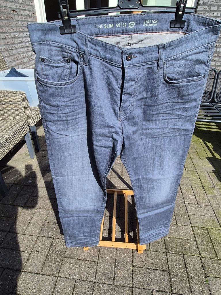 C&A The Slim Stretch Jeans Maat 40/32, Kleding | Heren, Spijkerbroeken en Jeans, Blauw, W40 - W42 (confectie 56/58), Gedragen