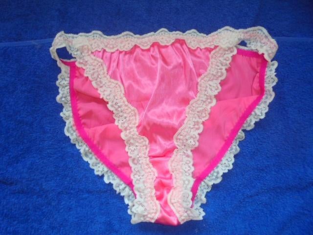 satijn sissy slipje (kan ook voor de heren), Verzenden, Roze, Slip