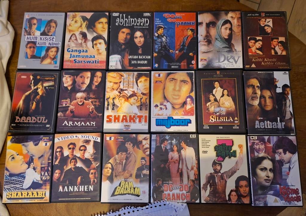 Grote collectie Bollywood DVD's - Amitabh Bachchan, Cd's en Dvd's, Vanaf 12 jaar, Ophalen of Verzenden, Zo goed als nieuw, Overige genres