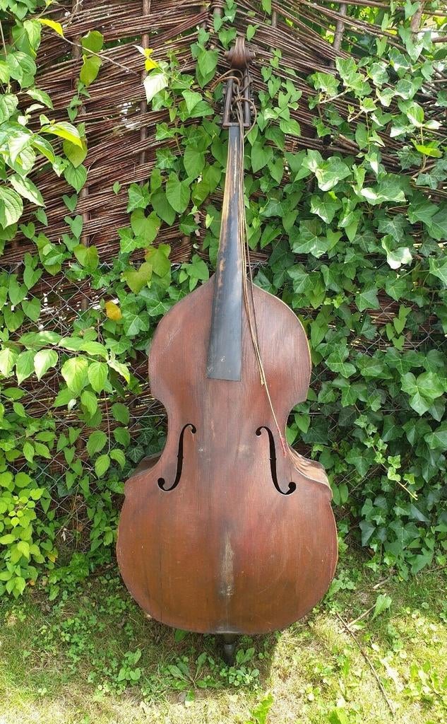 Oude kapotte Contrabas GEZOCHT, Muziek en Instrumenten, Ophalen, Gebruikt
