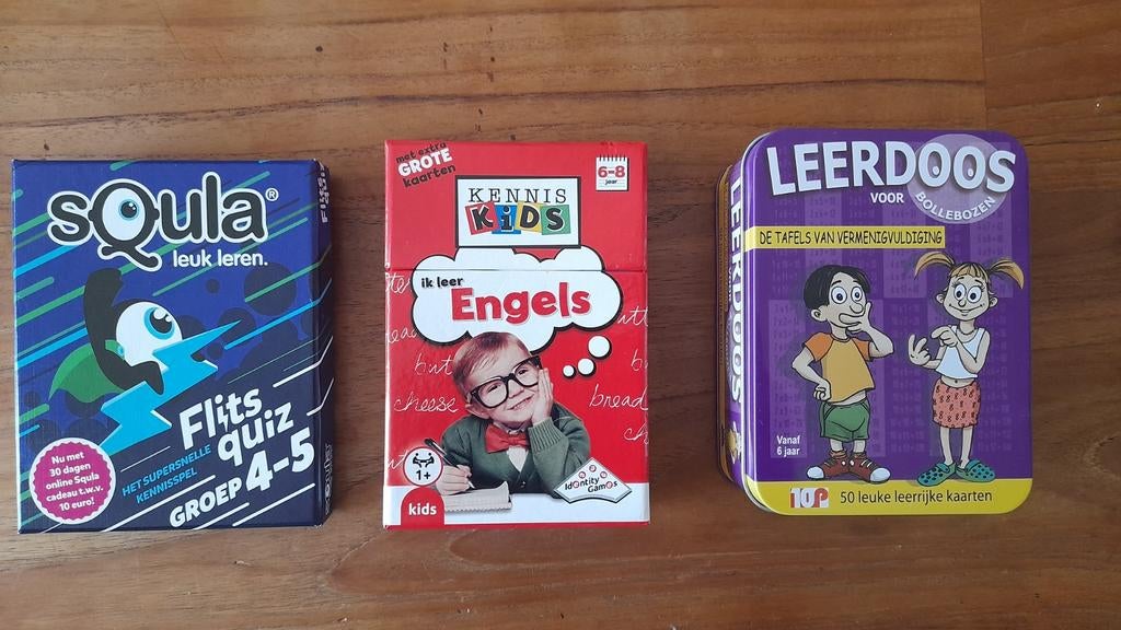 3 leerzame speeldoosjes (Engels, keersommen, algemeen), Kinderen en Baby's, Speelgoed | Educatief en Creatief, Ophalen of Verzenden