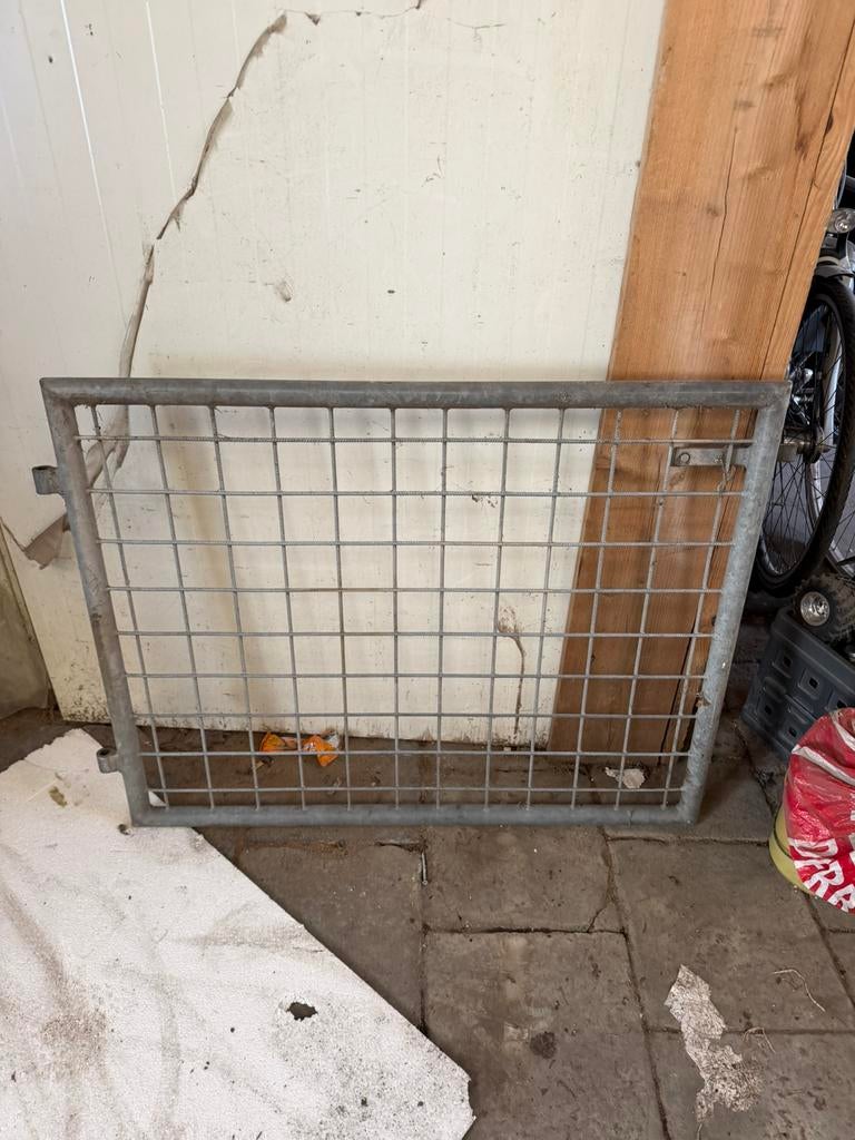 tuinhek deur staal verzinkt, Ophalen, Zo goed als nieuw, IJzer, Tuinhek