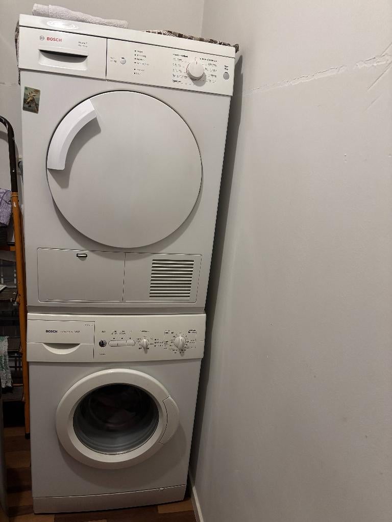 wasmachine en droger, Witgoed en Apparatuur, Wasmachines, Ophalen, Gebruikt, Voorlader, 85 tot 90 cm