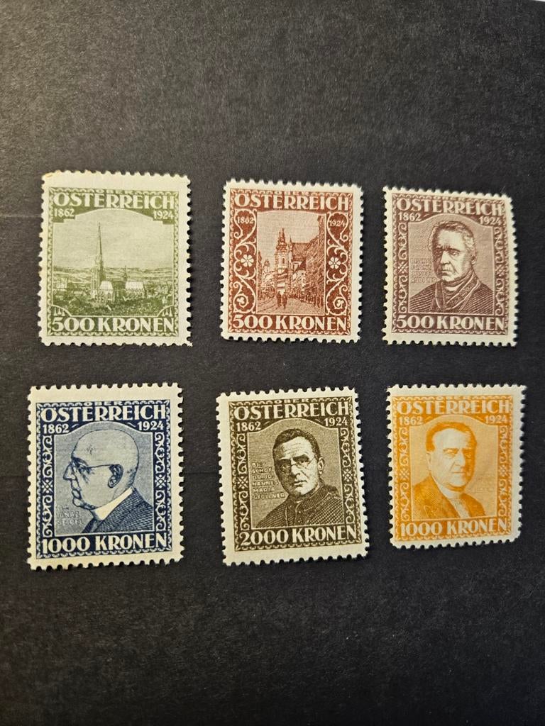 Belastingzegels. 6 x uit 1924. Met plakkerrestje, Ophalen of Verzenden