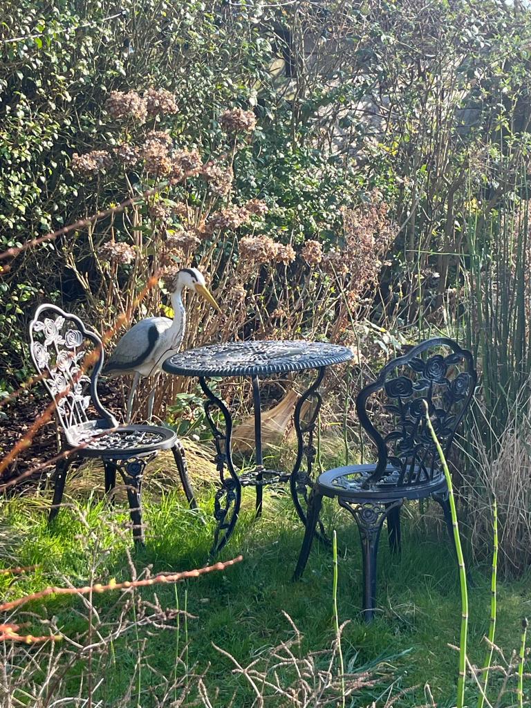 Bistro set gietijzer  ( tafel + 2 stoelen )  VERKOCHT!!, Overige materialen, Gebruikt, Tuinset, Ophalen