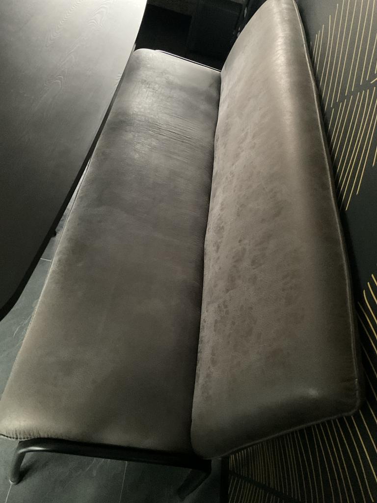 Eetbank met drie stoelen - Modern en Comfortabel, Ophalen of Verzenden, Gebruikt, Stof