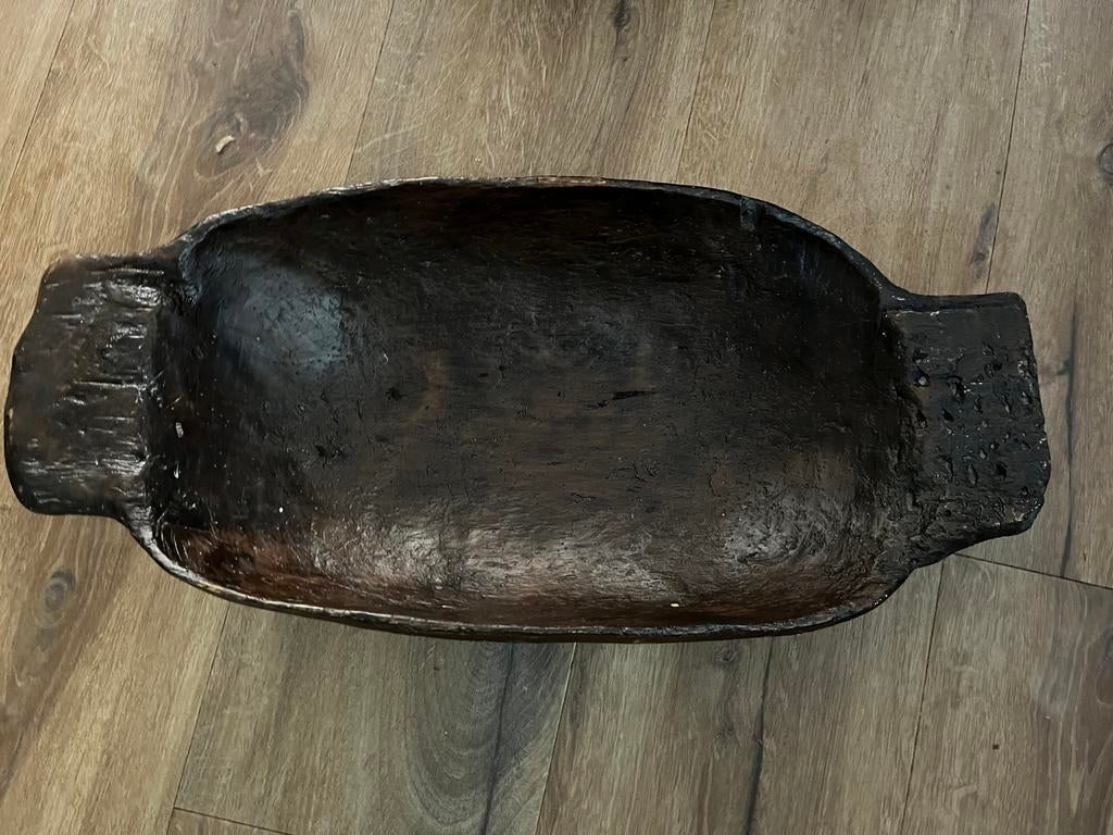 Houten mooie schaal, Ophalen