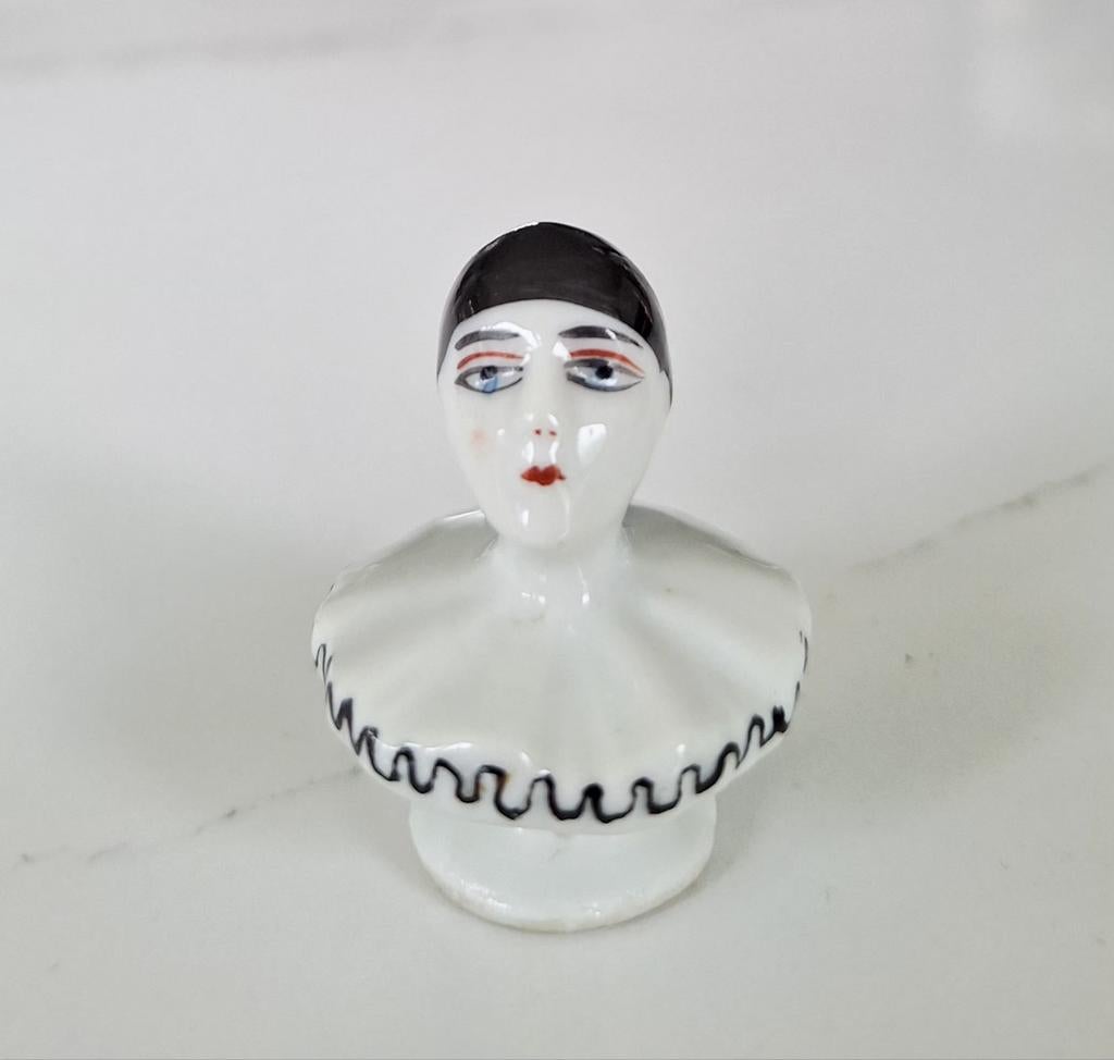 Antieke Pierrot Half Doll - Frankrijk -, Ophalen of Verzenden