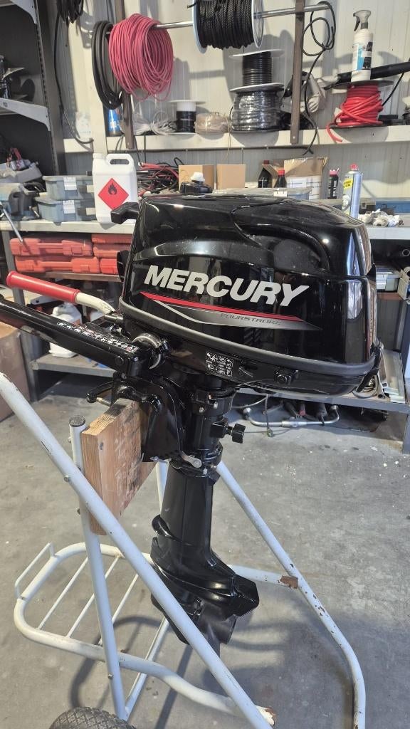 Mercury 6 pk kortstaart buitenboordmotor - zo goed als nieuw, Ophalen, 5 tot 10 pk, Viertaktmotor, Zo goed als nieuw
