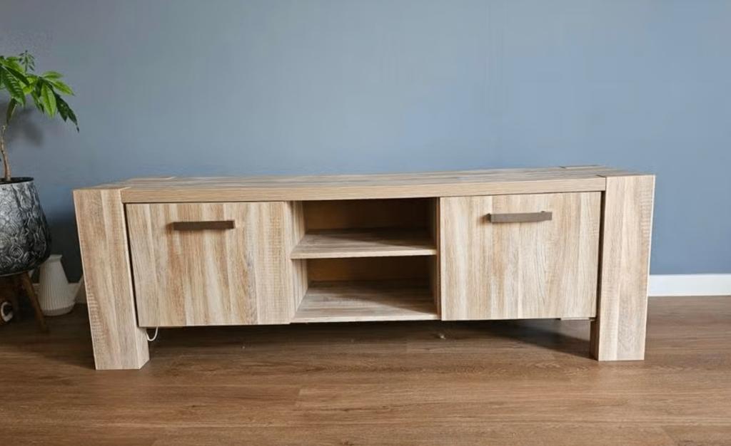 TV meubel Chantal Leenbakker, Huis en Inrichting, Kasten | Televisiemeubels, Ophalen, Overige materialen, 150 tot 200 cm, Modern landelijk