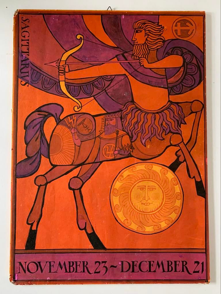 Jaren 70 poster sterrenbeeld Boogschutter, Verzamelen, Posters, Ophalen, A1 t/m A3, Overige onderwerpen, Rechthoekig Staand