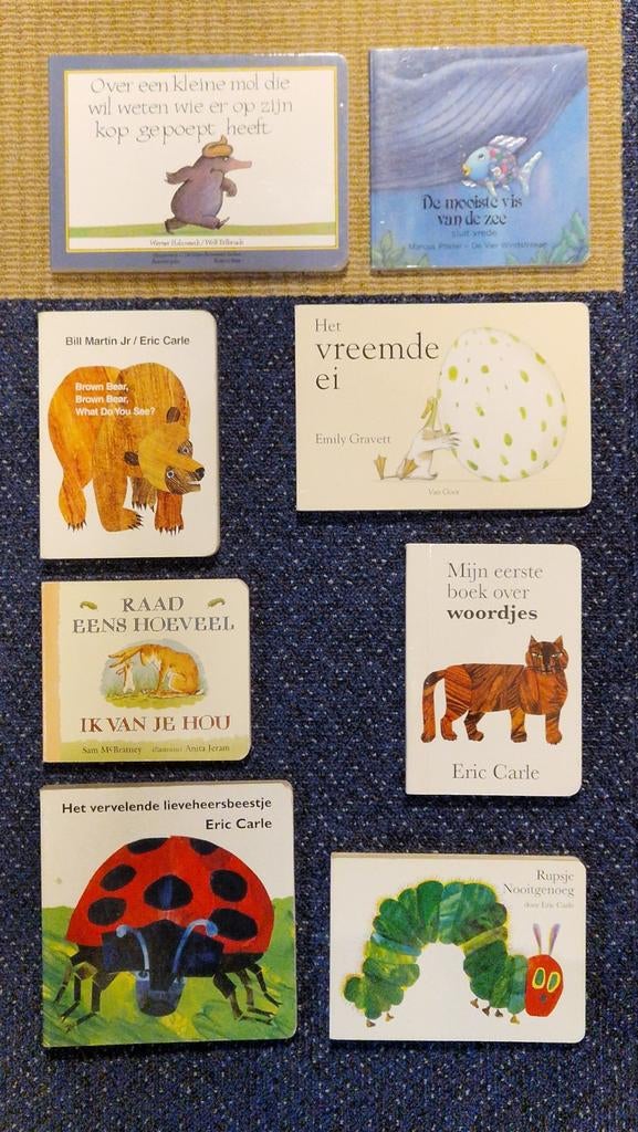 Partij 8x Kartonboek Klassieker Prentenboek, Ophalen of Verzenden, Zo goed als nieuw