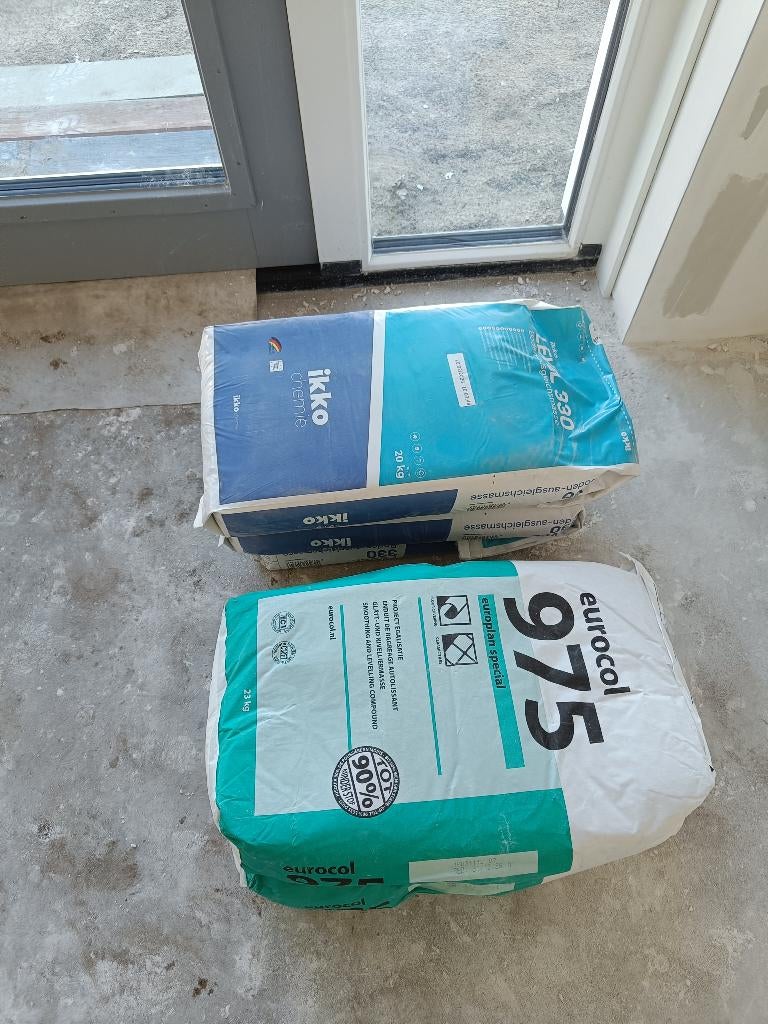 5 zakken egaline. Vaste prijs 80 euro, Overige materialen, 50 tot 150 cm, Overige typen, Nieuw