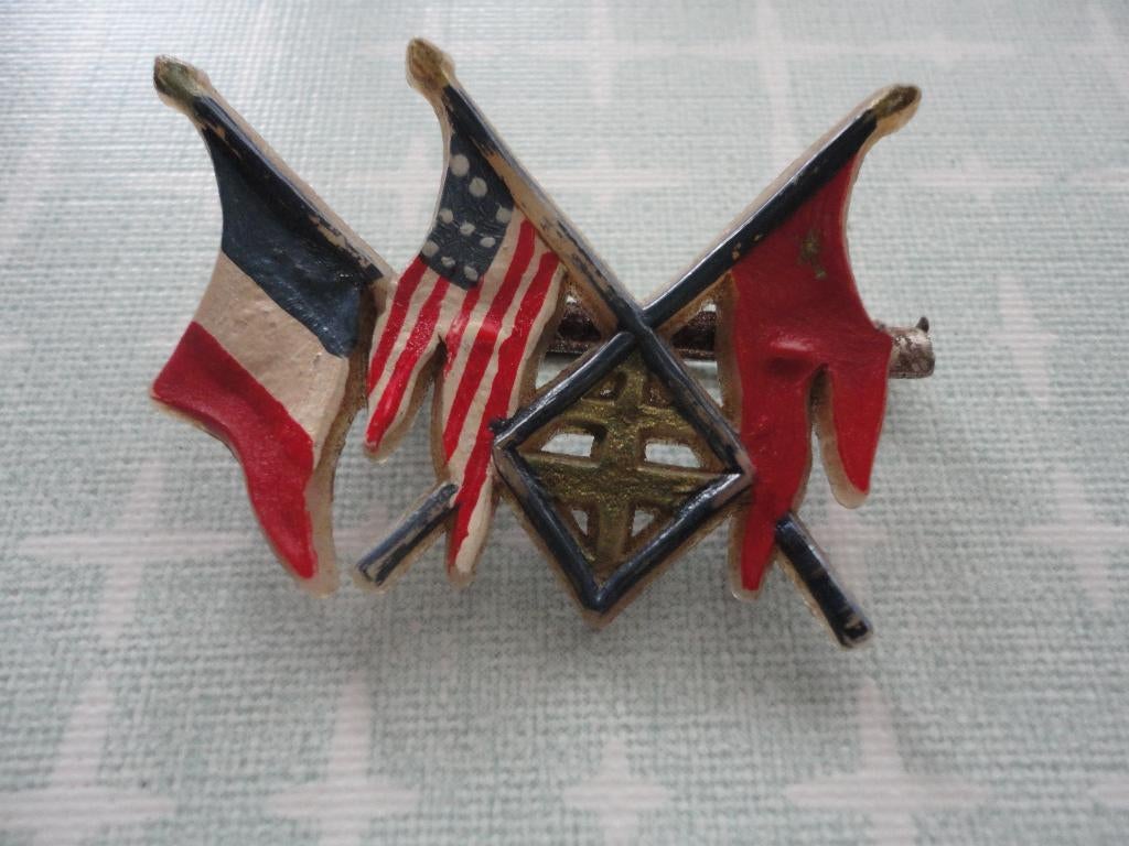 Frans bevrijdings/patriottisch insigne, alliantie WOI, Postzegels en Munten, Verzenden, Overige materialen, Buitenland