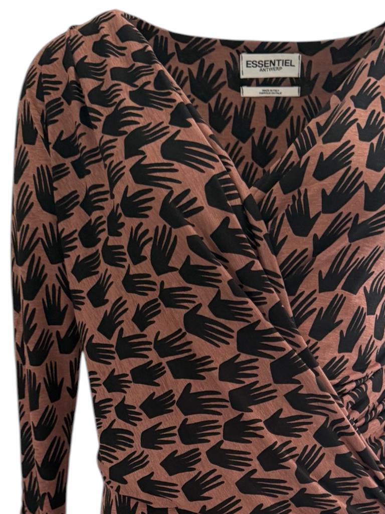 Essentiel Antwerp jurk S, Maat 38/40 (M), Bruin, Ophalen of Verzenden, Zo goed als nieuw