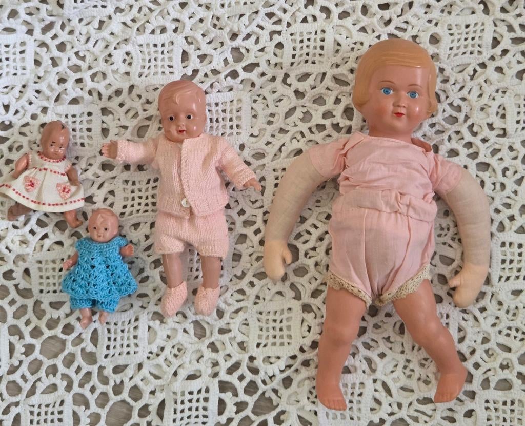 Oude popjes, antiek, Verzamelen, Poppen, Ophalen of Verzenden, Gebruikt, Pop