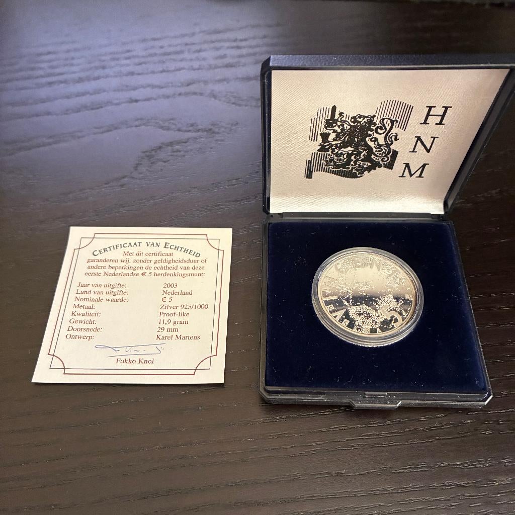 Het Van Gogh Vijfje 2003 | Nederland | Zilver | Proof-like, Postzegels en Munten, Munten | Nederland, Koningin Beatrix, Zilver