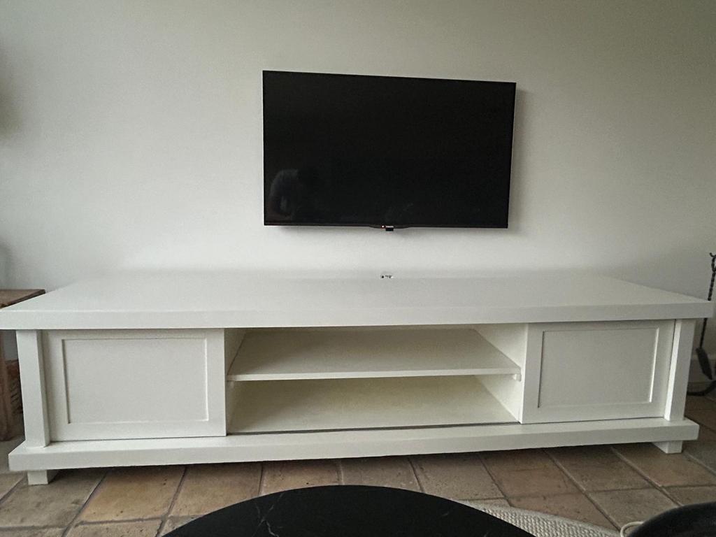 Witte TV-kast van Het Kabinet - Stijlvol en Ruim, Ophalen, Gebruikt, 200 cm of meer, Minder dan 100 cm