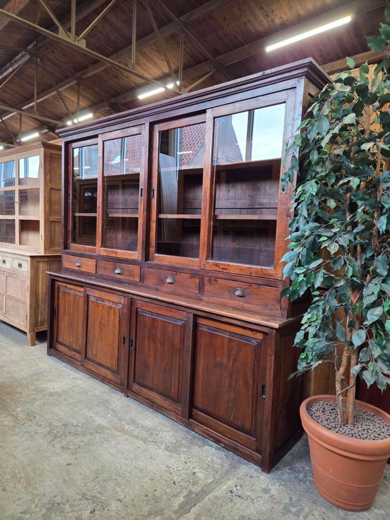 Prachtige originele winkelkast ~ vitrinekast ~apothekerskast, Ophalen