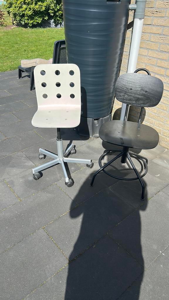 Bureaustoel, Ophalen, Gebruikt, Zwart