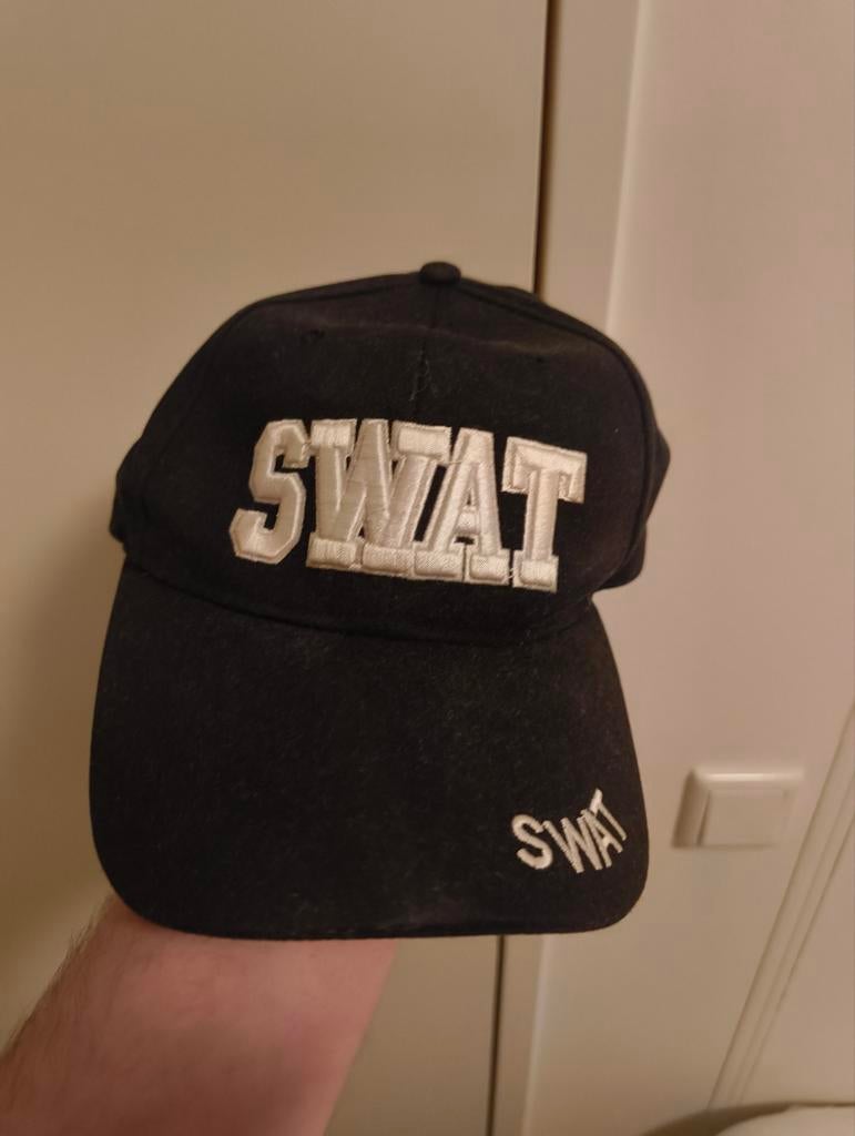 Zwarte SWAT Pet - Stoere Baseballcap, Kleding | Heren, Hoeden en Petten, Ophalen, Onbekend, One size fits all, Pet