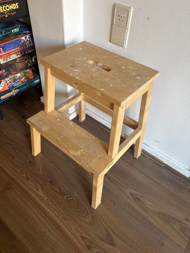 Ikea houten trapje/opstapje, Ophalen, Gebruikt, Trap, Minder dan 2 meter
