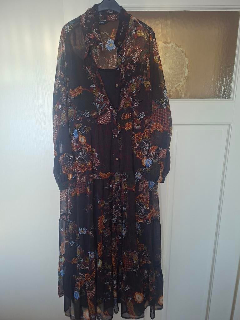 Lange jurk MS mode met onderjurk, Kleding | Dames, Maat 38/40 (M), Ophalen of Verzenden, Zo goed als nieuw, MS Mode