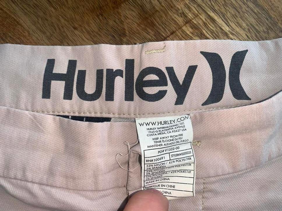 Hurley Heren Broek - Beige maat 36 zgan, Ophalen of Verzenden, Zo goed als nieuw, Overige maten, Beige