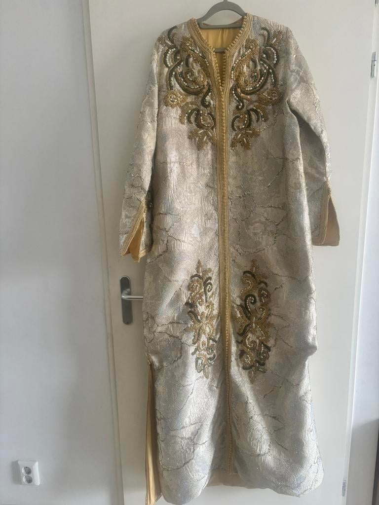 Marokaanse Kaftan/ Takshita Broqaat stof mt S t/m L, Maat 38/40 (M), Overige typen, Ophalen of Verzenden, Zo goed als nieuw