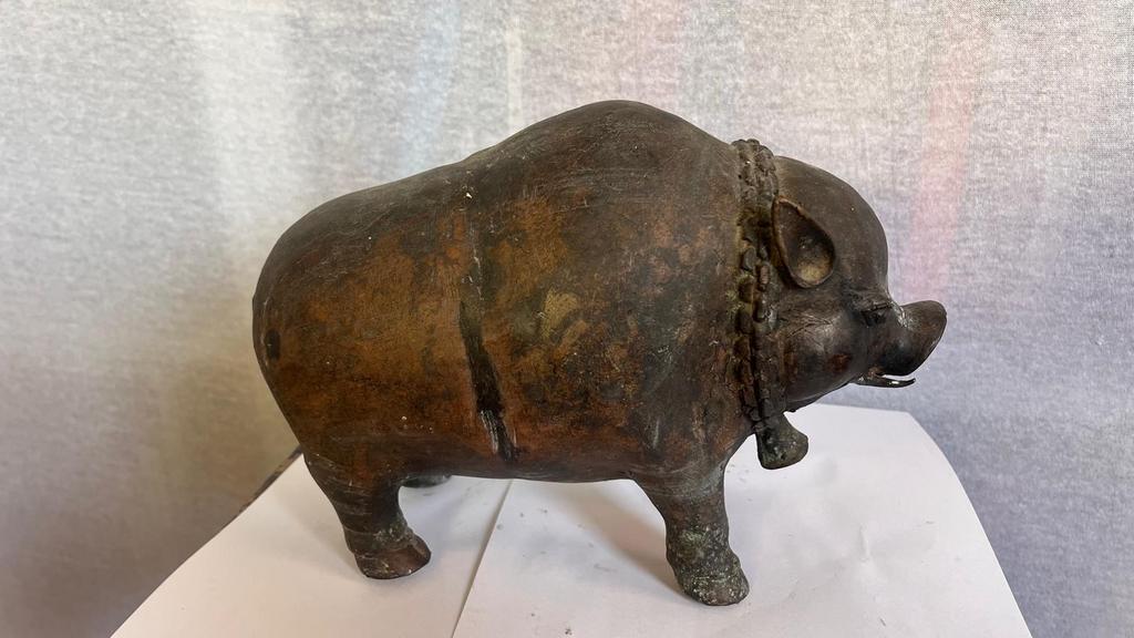 Chinees bronzen varken, Antiek en Kunst, Ophalen of Verzenden