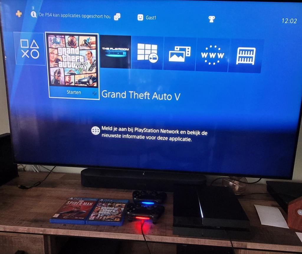 PlayStation 4 (PS4) met 2 controllers en 2 games, Ophalen, Met 2 controllers, Zo goed als nieuw, Original