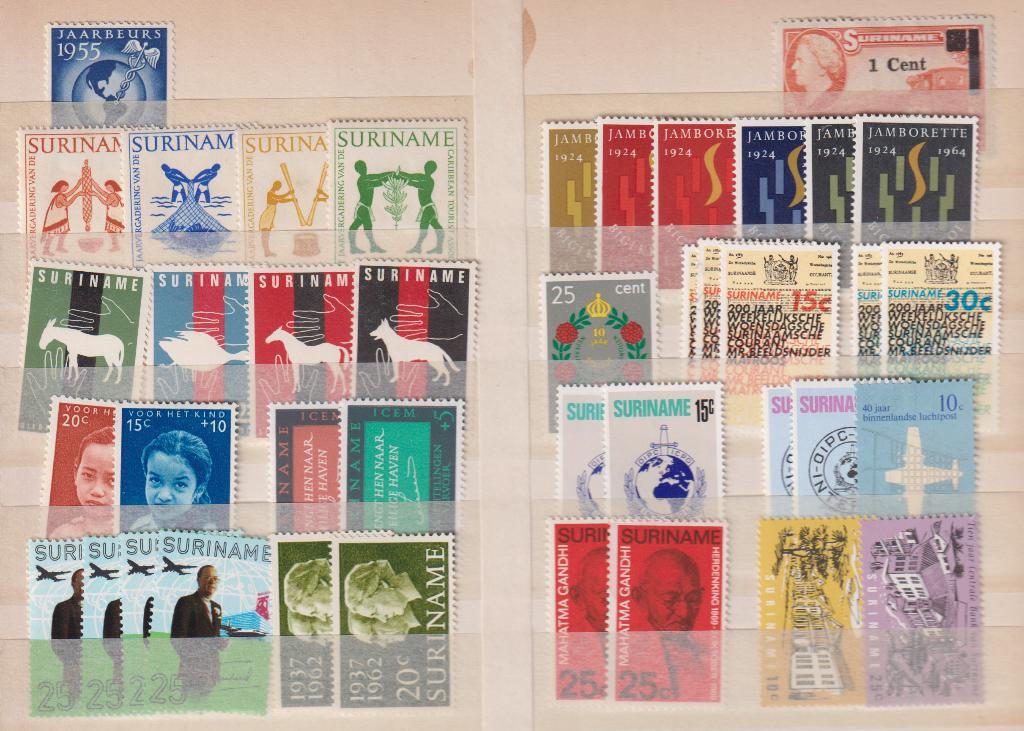 Aantal postzegels Suriname  -  incl verzendkosten, Postzegels en Munten, Ophalen of Verzenden, Gestempeld