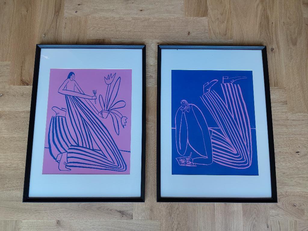 IKEA lijsten 2x FISKBO 50x70cm, Kunststof, 50 tot 75 cm, Ophalen of Verzenden, Zo goed als nieuw