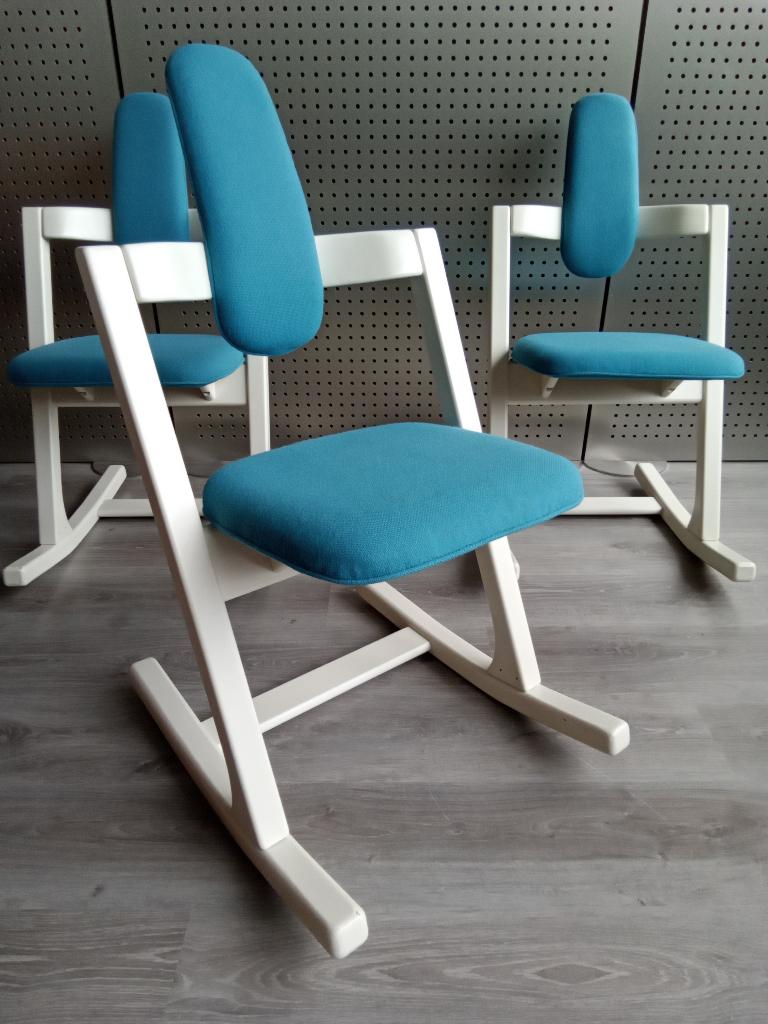 2x Stokke (Variér) Pendulum (Lichtblauw), Zeer Mooi!, Huis en Inrichting, Stoelen, Twee, Blauw, Ophalen of Verzenden, Zo goed als nieuw