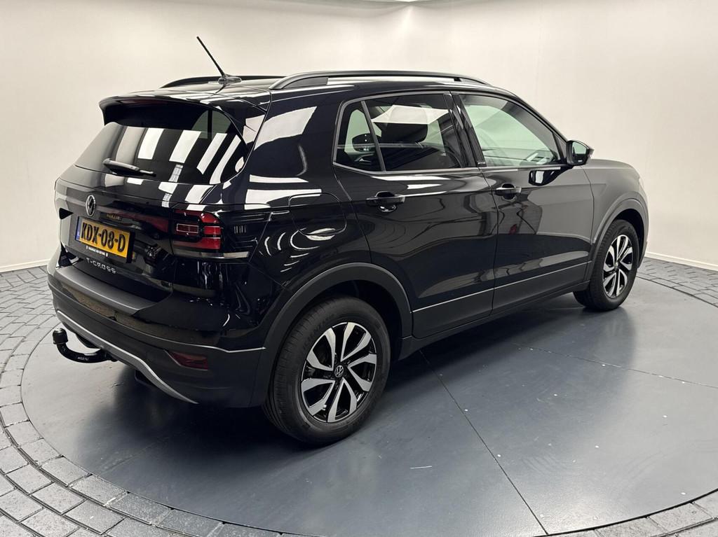 Volkswagen T-Cross 1.0 TSi Style 110PK Automaat-Trekhaak-Nav, Gebruikt, Met garantie (alle), Zwart, Bedrijf