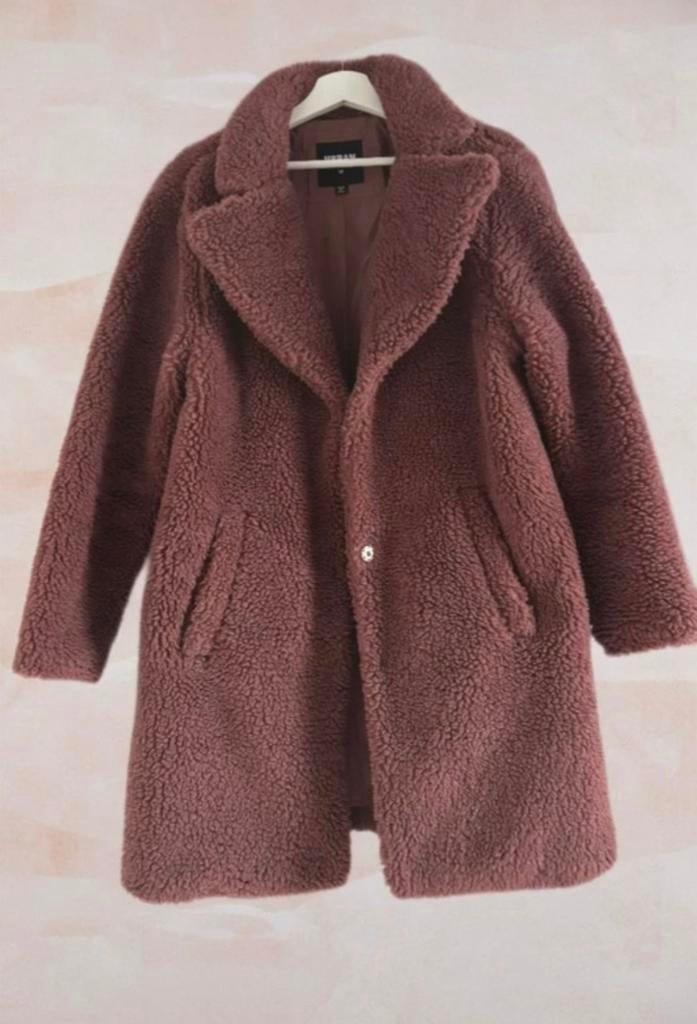 Urban Classics teddy jas, Ophalen of Verzenden, Zo goed als nieuw, Maat 38/40 (M), Roze