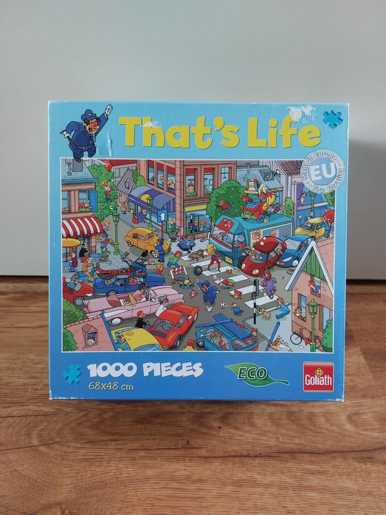 Puzzel van Goliath • That's Life • 'Verkeersopstopping', Ophalen of Verzenden, 500 t/m 1500 stukjes, Zo goed als nieuw, Legpuzzel