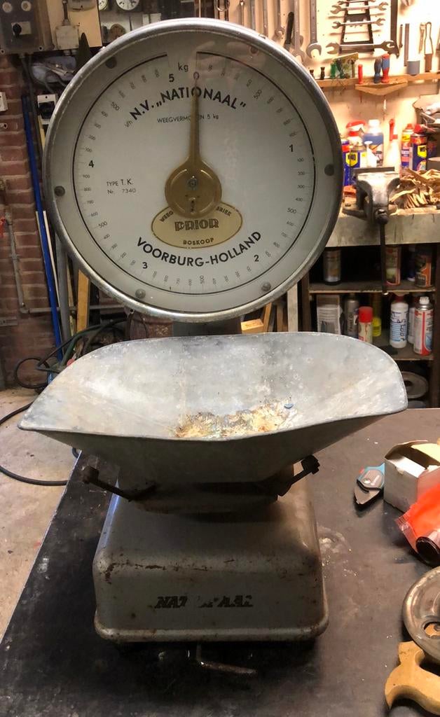 Oude Prior kruideniers weegschaal teab, Ophalen, Zo goed als nieuw, 500 gram of grover, Minder dan 10 kg